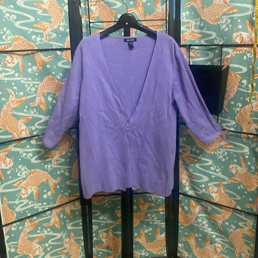 Cozy Lavender Cardigan.